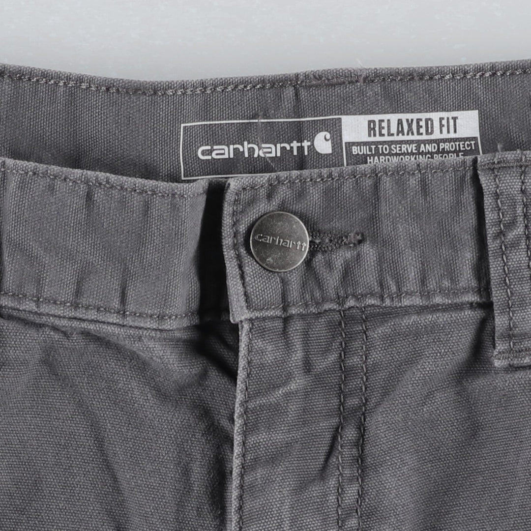 Carhartt Relaxed Fit Duck Work Pants, Men's, W34 equivalent cotton gray type Vintage Second Hand