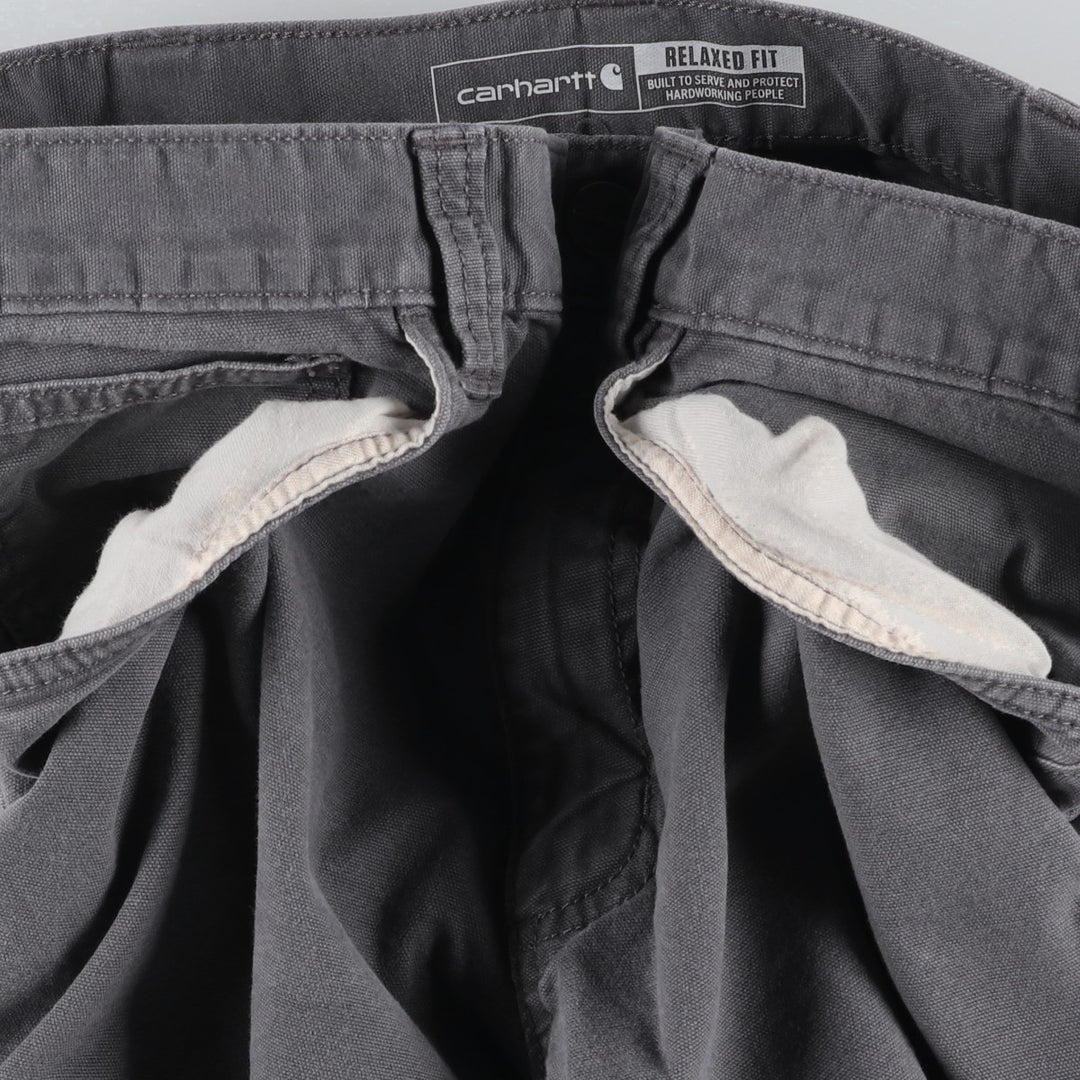 Carhartt Relaxed Fit Duck Work Pants, Men's, W34 equivalent cotton gray type Vintage Second Hand