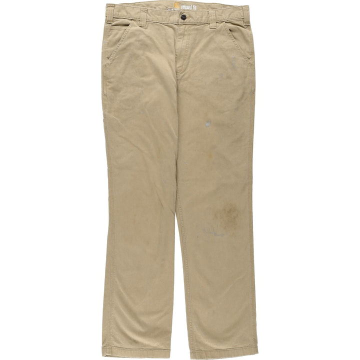 Carhartt Relaxed Fit Duck Painter Pants, Men's, W35 equivalent cotton Beige type Vintage Second Hand
