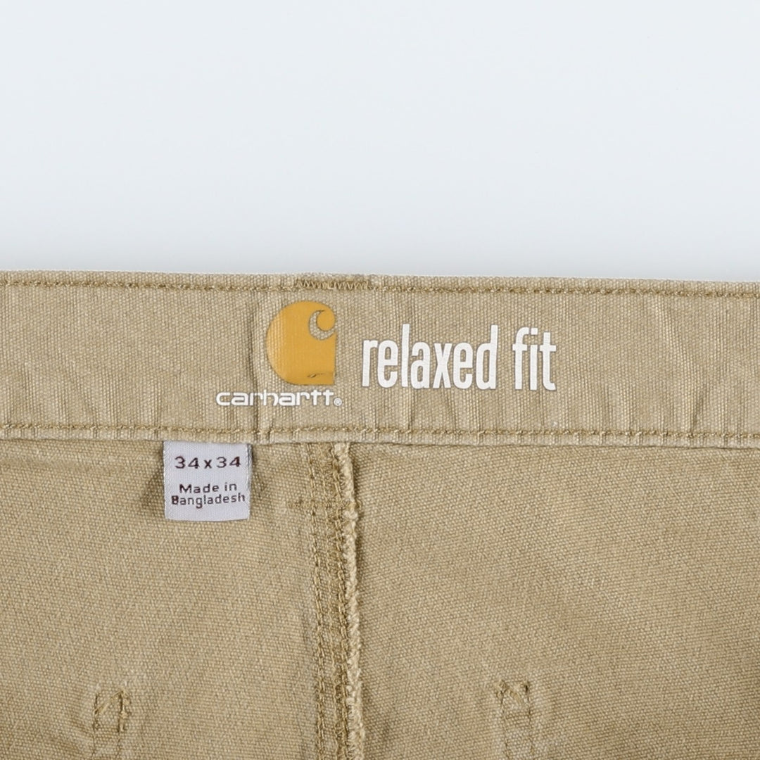 Carhartt Relaxed Fit Duck Painter Pants, Men's, W35 equivalent cotton Beige type Vintage Second Hand