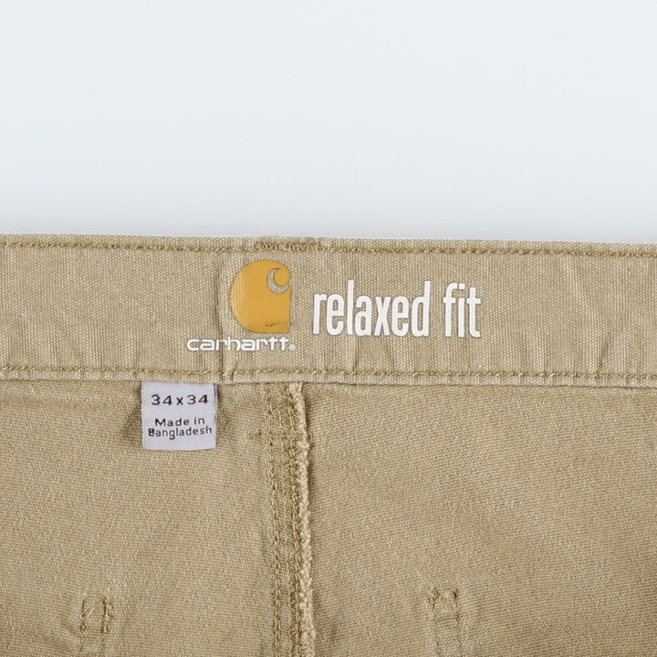 Carhartt Relaxed Fit Duck Painter Pants, Men's, W35 equivalent cotton Beige type Vintage Second Hand