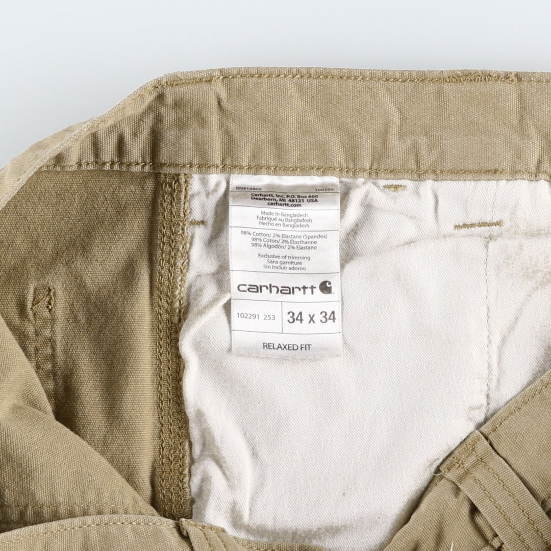 Carhartt Relaxed Fit Duck Painter Pants, Men's, W35 equivalent cotton Beige type Vintage Second Hand