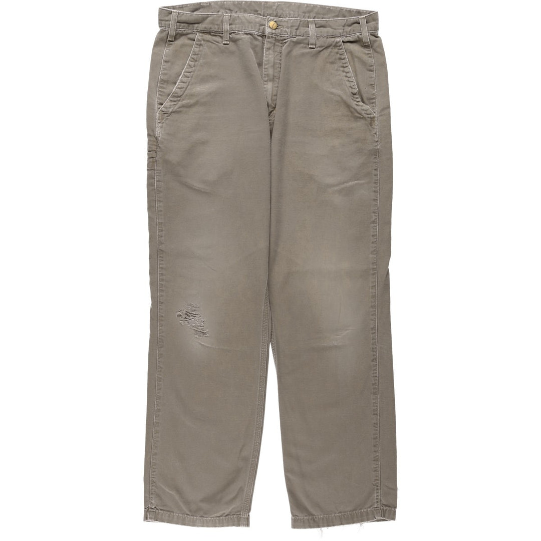 Carhartt Relaxed Fit Duck Work Pants, Men's, W36 equivalent cotton Khaki type brown Vintage Second Hand