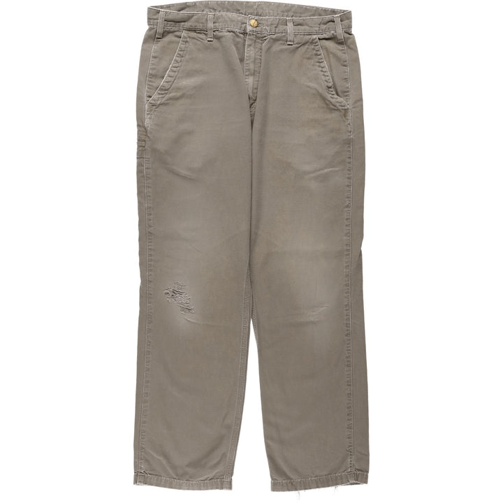 Carhartt Relaxed Fit Duck Work Pants, Men's, W36 equivalent cotton Khaki type brown Vintage Second Hand