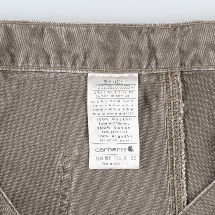 Carhartt Relaxed Fit Duck Work Pants, Men's, W36 equivalent cotton Khaki type brown Vintage Second Hand