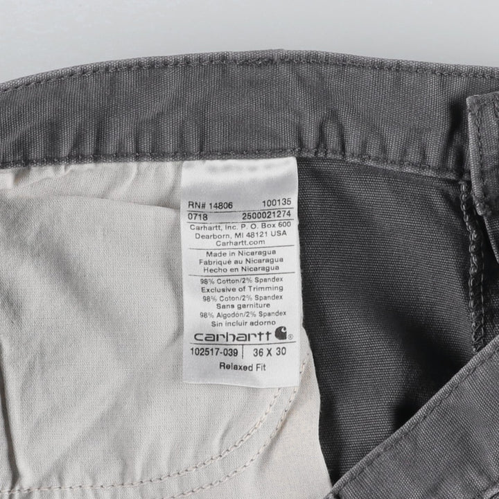 Carhartt Relaxed Fit Duck Work Pants, Men's, W36 equivalent cotton gray type Vintage Second Hand