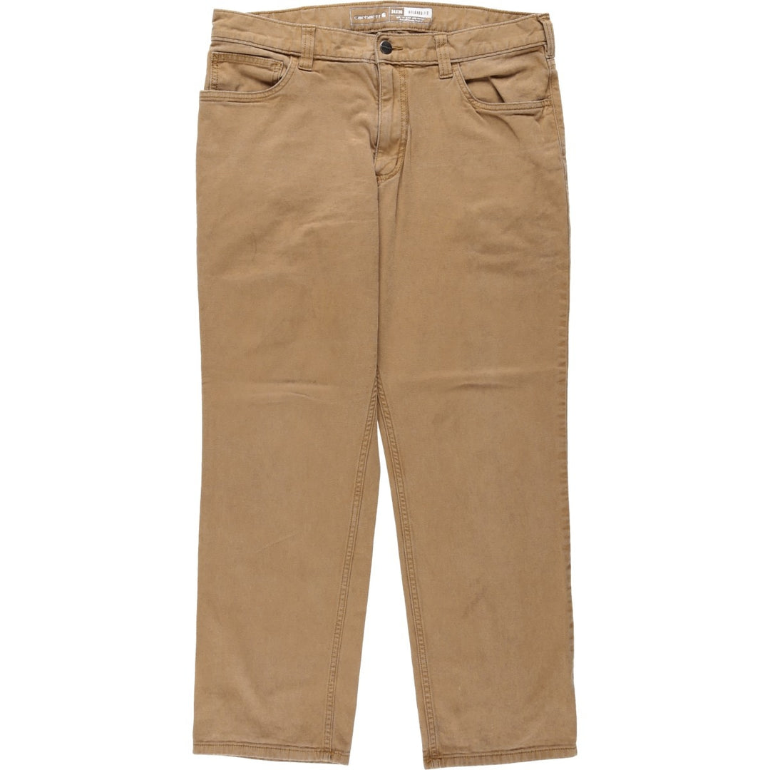 Carhartt Relaxed Fit Duck Work Pants, Men's, W34 equivalent cotton Camel type Vintage Second Hand