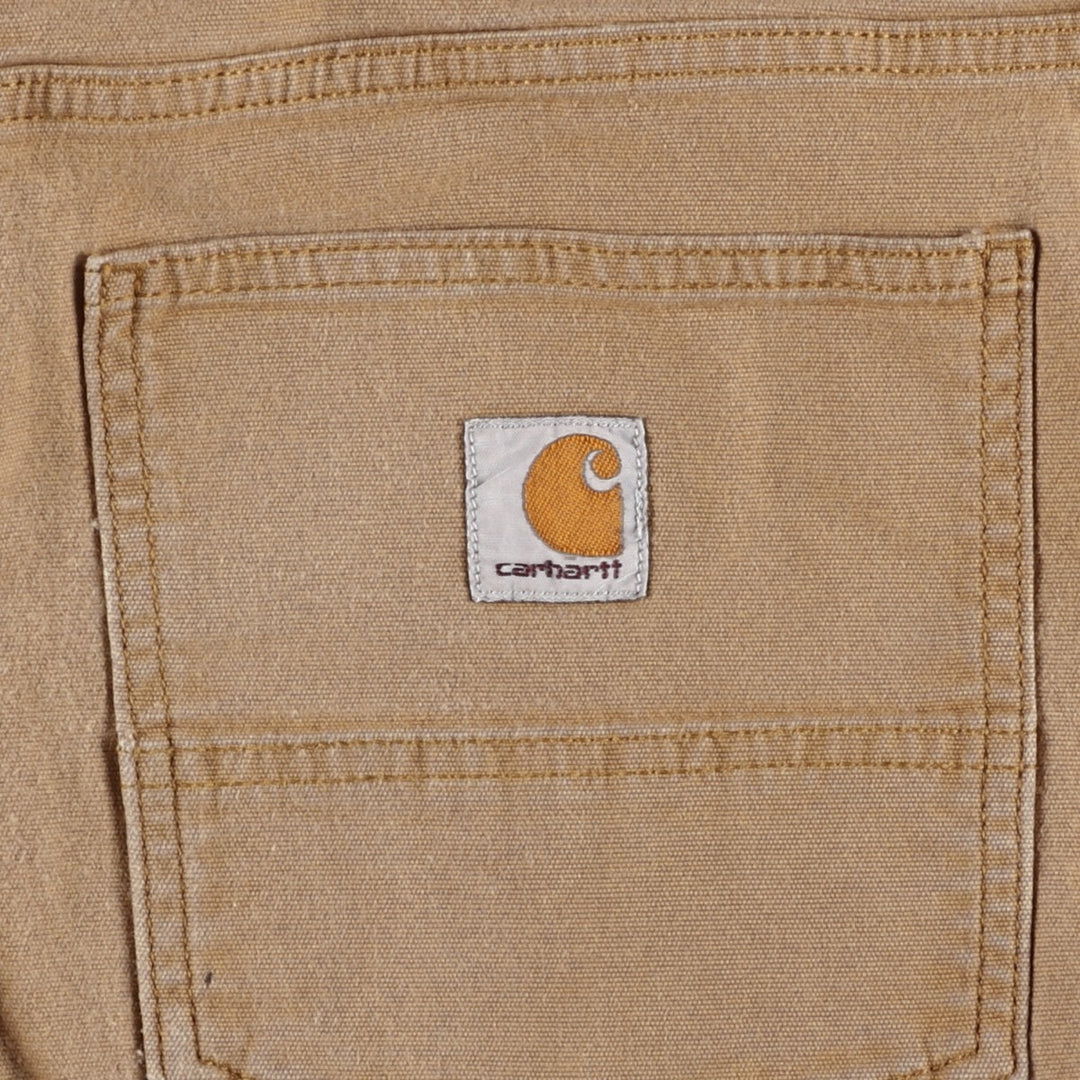 Carhartt Relaxed Fit Duck Work Pants, Men's, W34 equivalent cotton Camel type Vintage Second Hand
