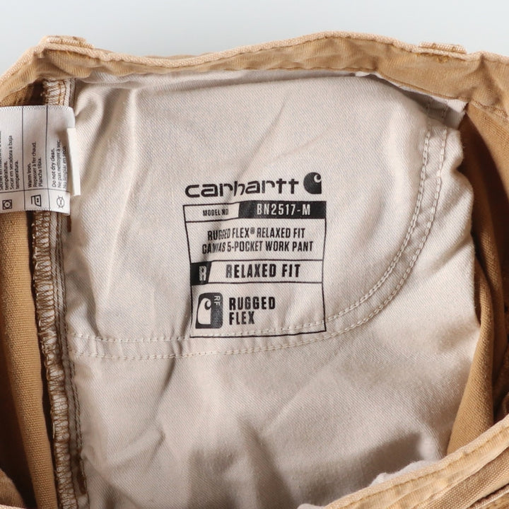 Carhartt Relaxed Fit Duck Work Pants, Men's, W34 equivalent cotton Camel type Vintage Second Hand