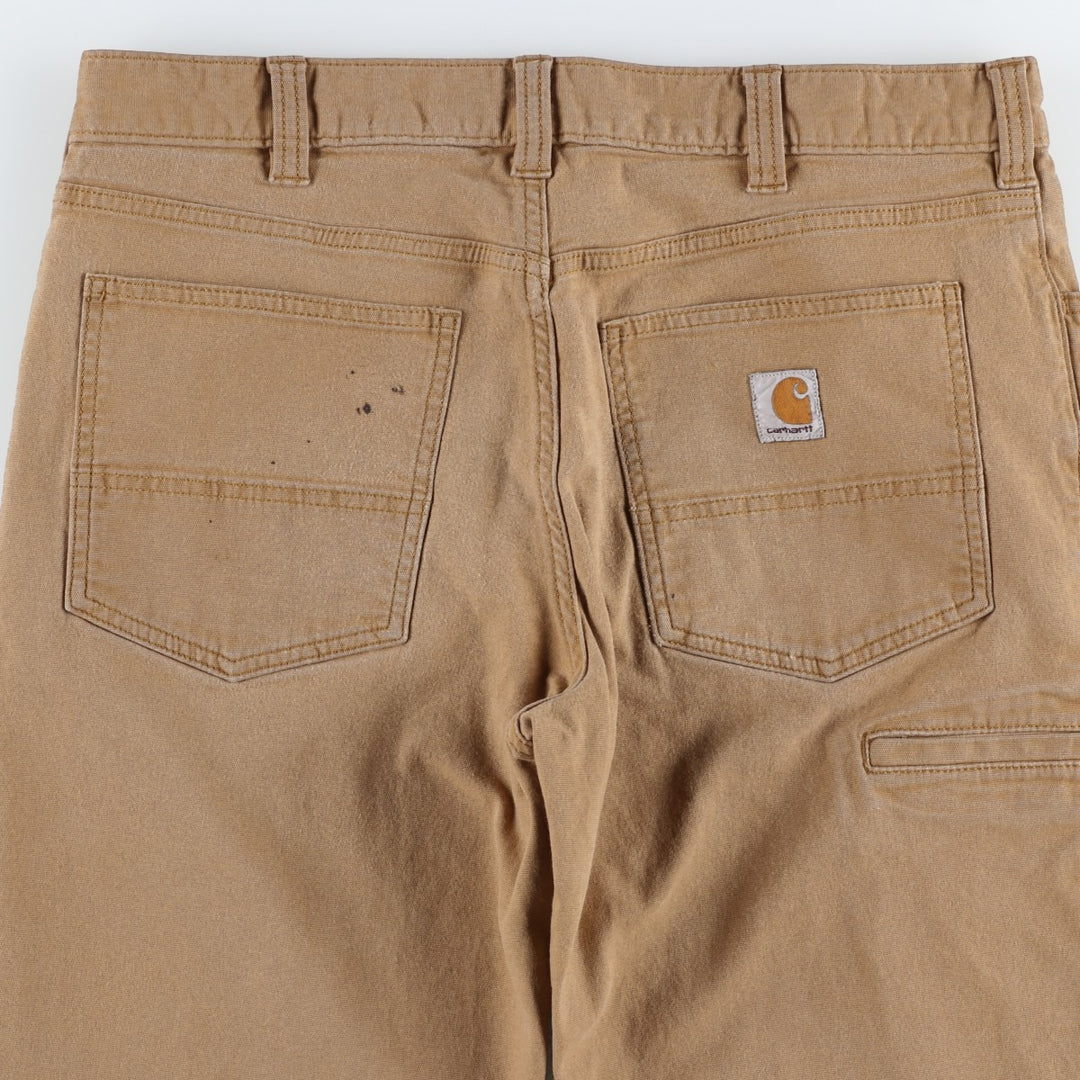 Carhartt Relaxed Fit Duck Work Pants, Men's, W34 equivalent cotton Camel type Vintage Second Hand