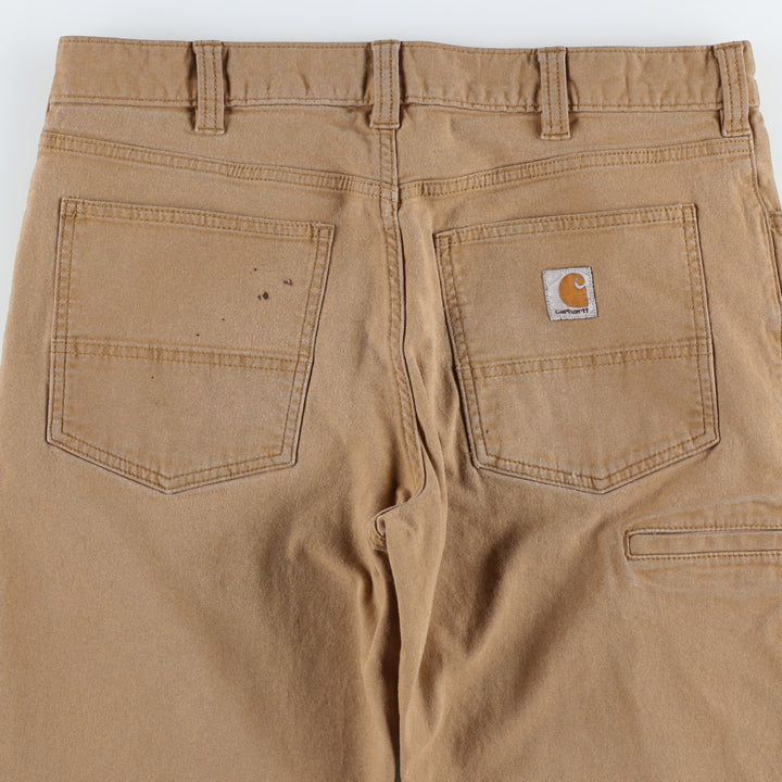 Carhartt Relaxed Fit Duck Work Pants, Men's, W34 equivalent cotton Camel type Vintage Second Hand