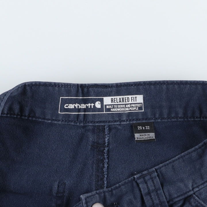 Carhartt Relaxed Fit Duck Work Pants, Men's W30 (approx.) cotton navy blue type Vintage Second Hand