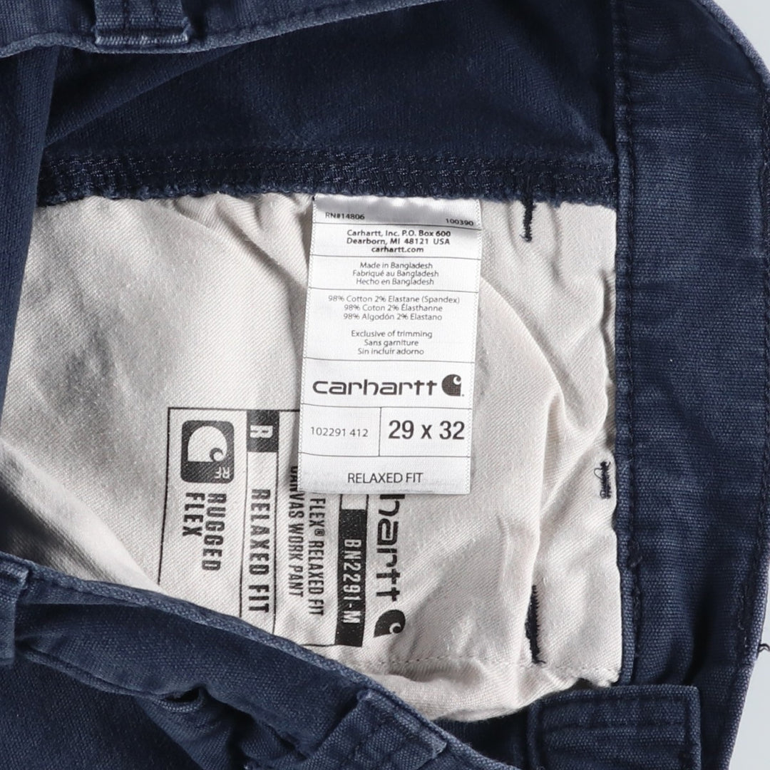Carhartt Relaxed Fit Duck Work Pants, Men's W30 (approx.) cotton navy blue type Vintage Second Hand
