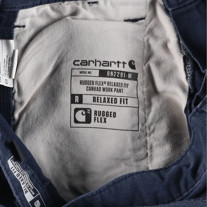 Carhartt Relaxed Fit Duck Work Pants, Men's W30 (approx.) cotton navy blue type Vintage Second Hand