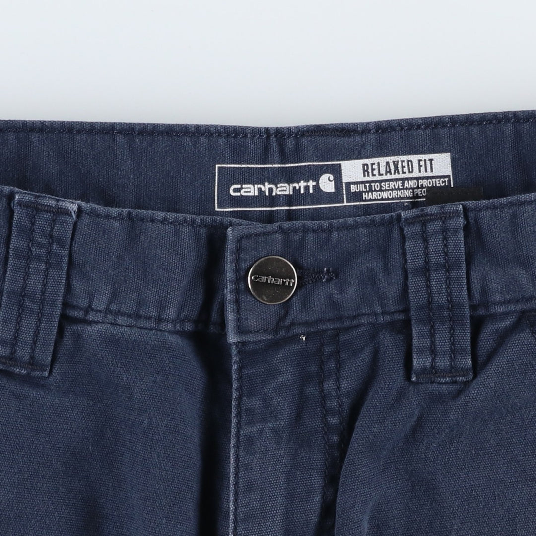 Carhartt Relaxed Fit Duck Work Pants, Men's W30 (approx.) cotton navy blue type Vintage Second Hand