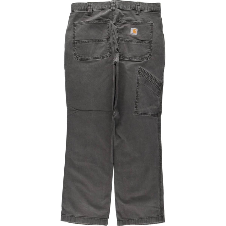 Carhartt Relaxed Fit Duck Work Pants, Men's W33 (approx.) cotton Charcoal Vintage Second Hand