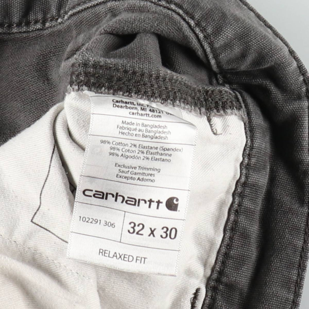 Carhartt Relaxed Fit Duck Work Pants, Men's W33 (approx.) cotton Charcoal Vintage Second Hand