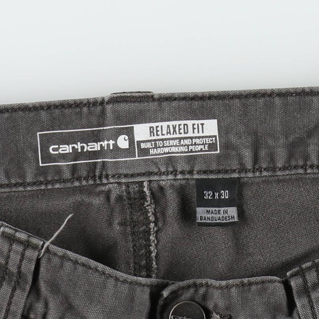 Carhartt Relaxed Fit Duck Work Pants, Men's W33 (approx.) cotton Charcoal Vintage Second Hand
