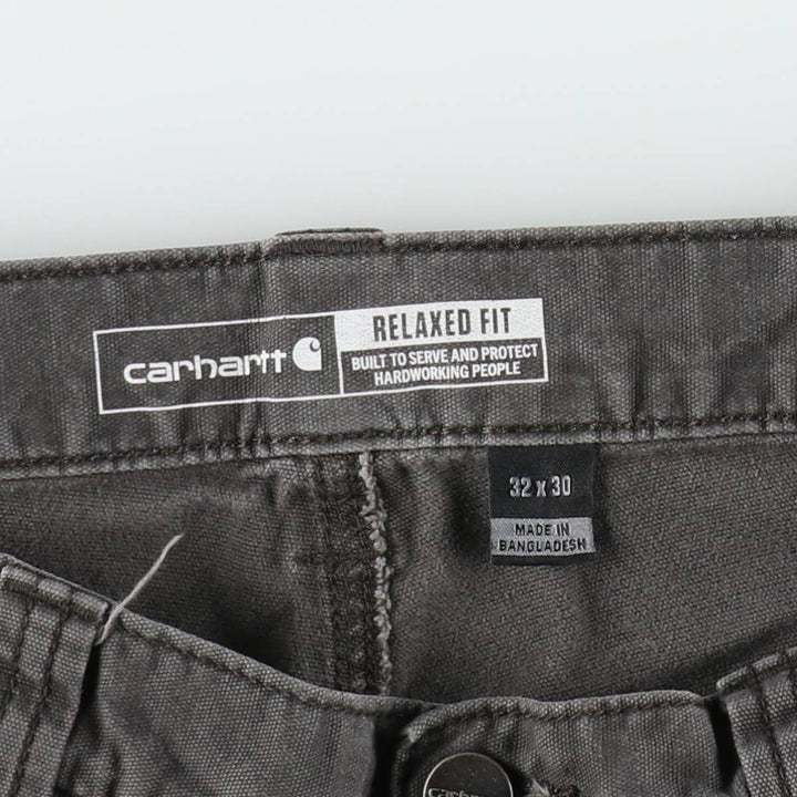 Carhartt Relaxed Fit Duck Work Pants, Men's W33 (approx.) cotton Charcoal Vintage Second Hand