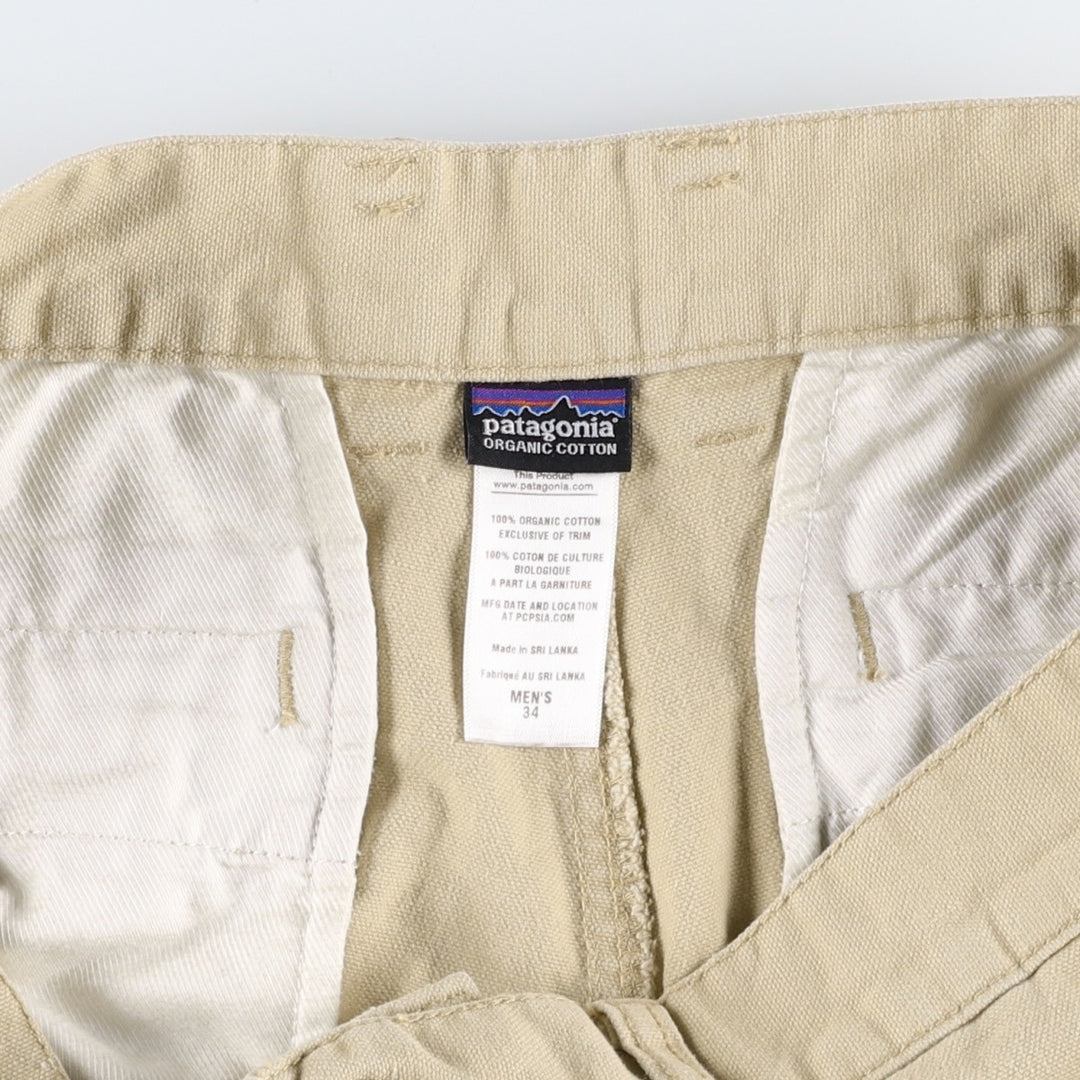 Patagonia 56826FA13 Duck Work Pants, Men's W34 (approx.) Organic cotton Beige type Vintage Second Hand