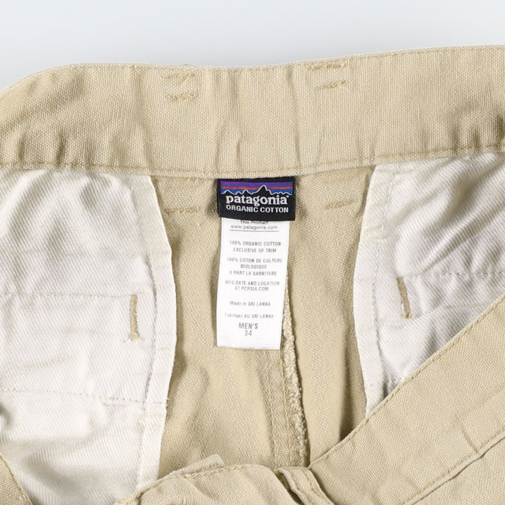 Patagonia 56826FA13 Duck Work Pants, Men's W34 (approx.) Organic cotton Beige type Vintage Second Hand