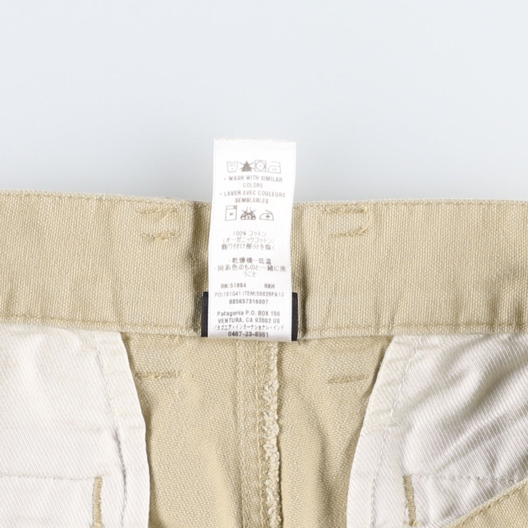 Patagonia 56826FA13 Duck Work Pants, Men's W34 (approx.) Organic cotton Beige type Vintage Second Hand