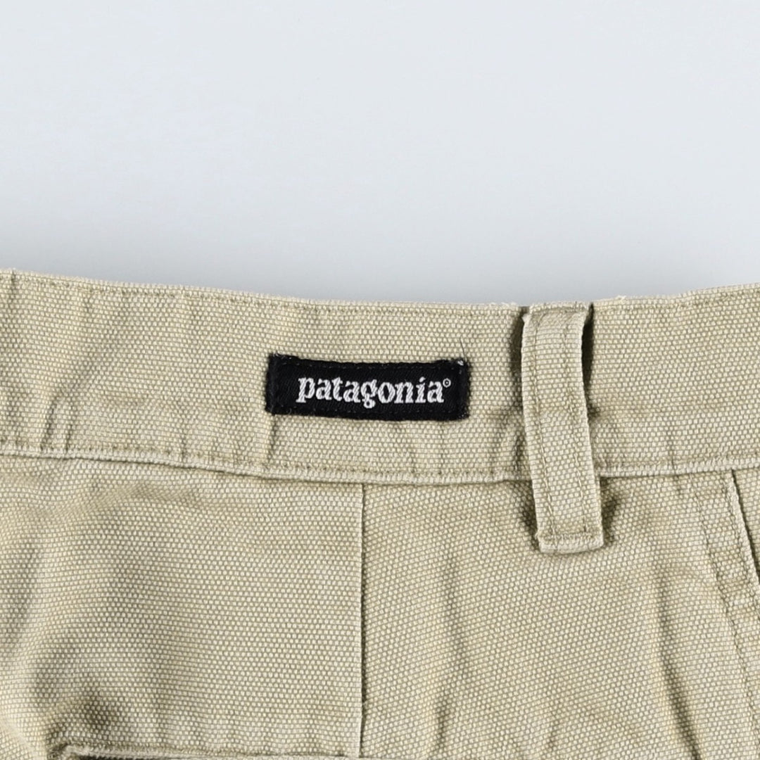 2000'S Patagonia Organic Cotton 55566F6 Duck Cotton Pants, Men's W30 (approx.) Organic cotton Beige type Vintage Second Hand