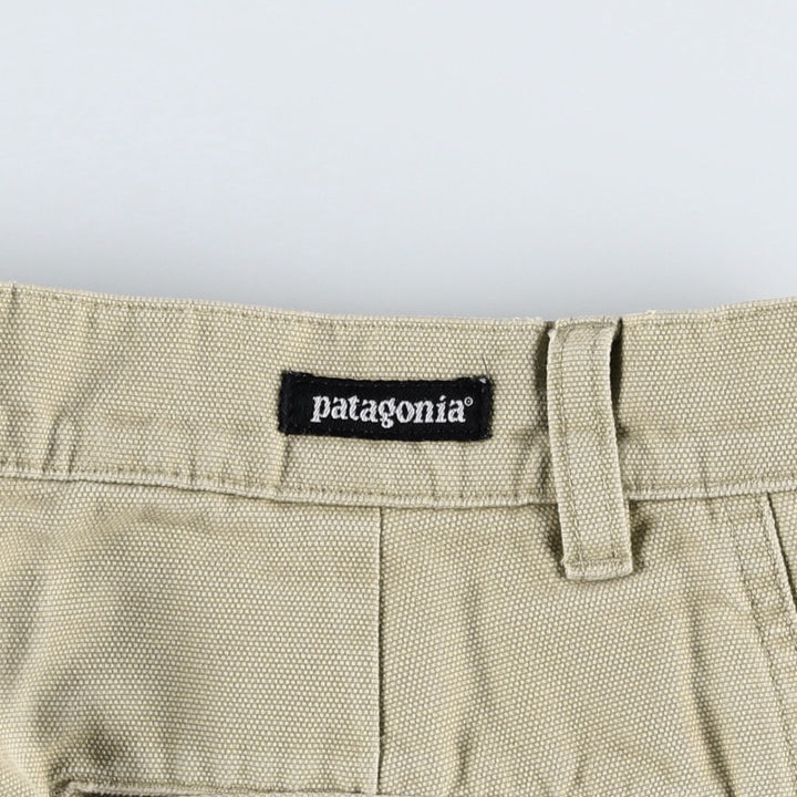 2000'S Patagonia Organic Cotton 55566F6 Duck Cotton Pants, Men's W30 (approx.) Organic cotton Beige type Vintage Second Hand