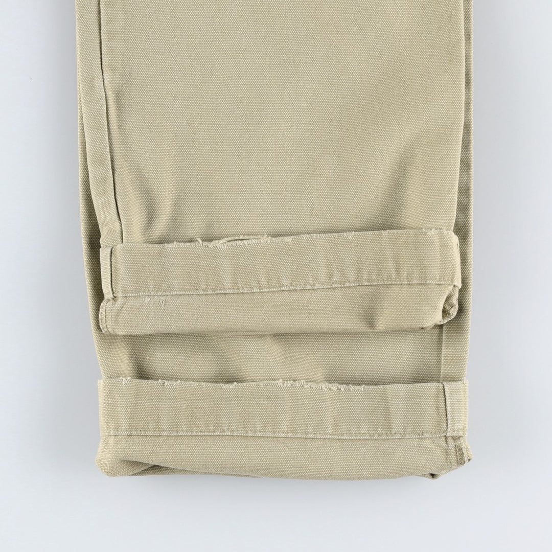 2000'S Patagonia Organic Cotton 55566F6 Duck Cotton Pants, Men's W30 (approx.) Organic cotton Beige type Vintage Second Hand