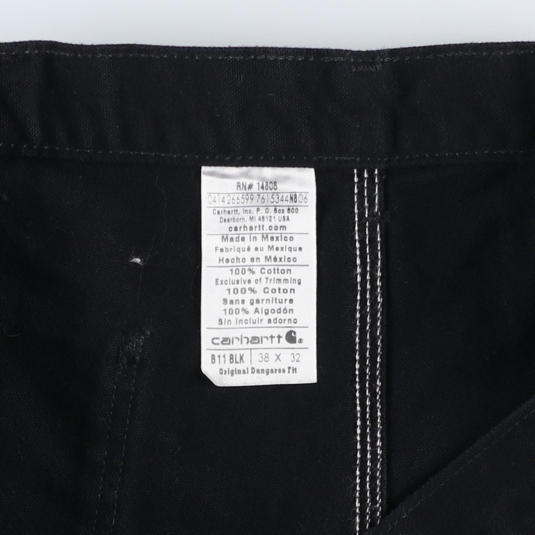 Carhartt Original Dungaree Fit Duck Painter Pants, Men's, W37 equivalent cotton black type Vintage Second Hand
