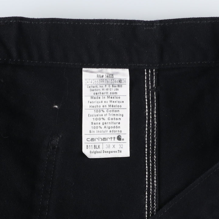 Carhartt Original Dungaree Fit Duck Painter Pants, Men's, W37 equivalent cotton black type Vintage Second Hand