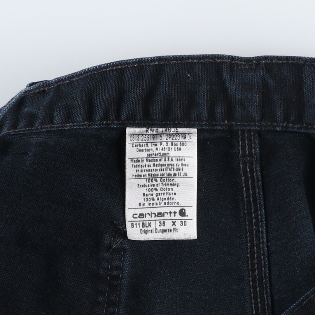 Carhartt Original Dungaree Fit Duck Painter Pants, Men's, W36 equivalent cotton black type Vintage Second Hand