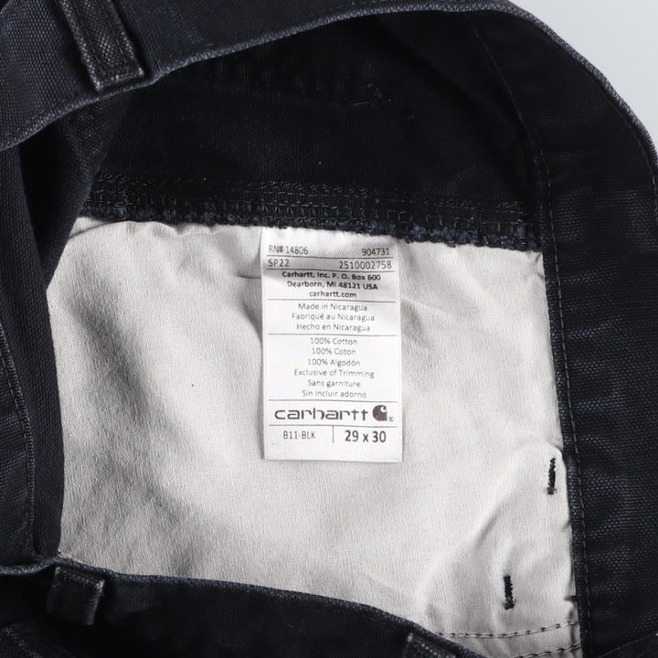 Carhartt Duck Painter Pants Men's W29 equivalent cotton black type Vintage Second Hand