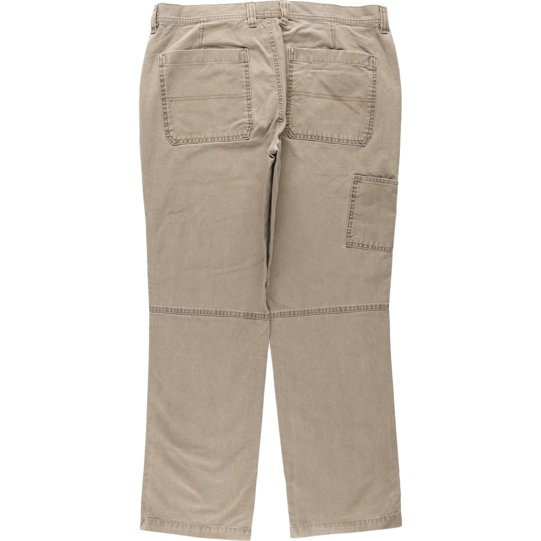 1990'S LLBean Standard Fit Duck Work Pants, Men's Size W37 (approx.), Vintage cotton Beige type Vintage Second Hand