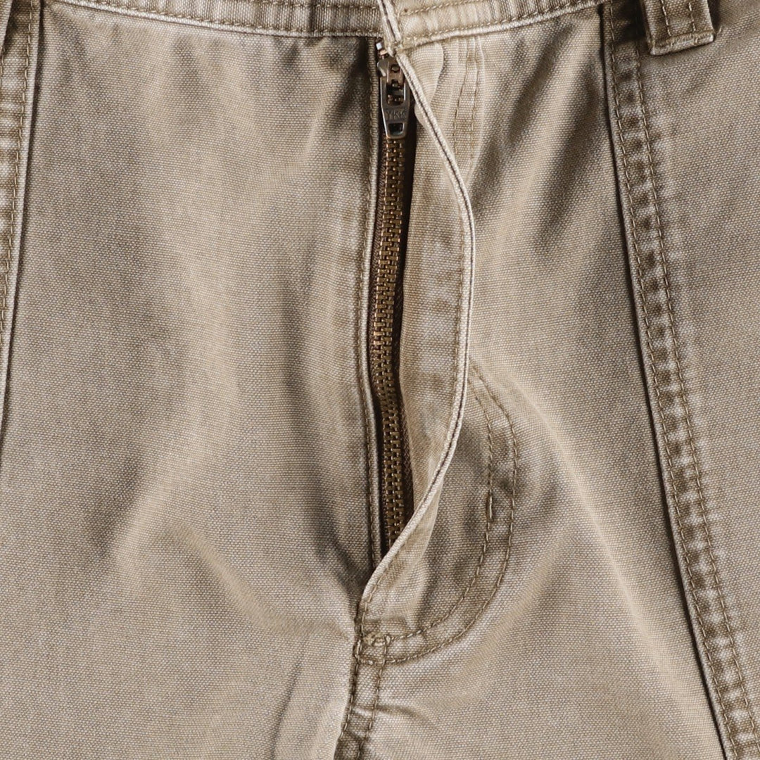 1990'S LLBean Standard Fit Duck Work Pants, Men's Size W37 (approx.), Vintage cotton Beige type Vintage Second Hand