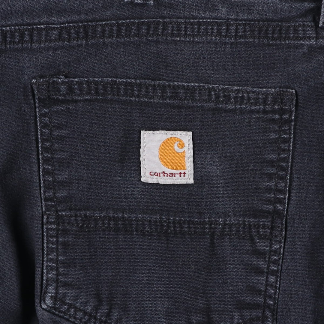 Carhartt Relaxed Fit Duck Work Pants, Men's, W37 equivalent cotton black type Vintage Second Hand