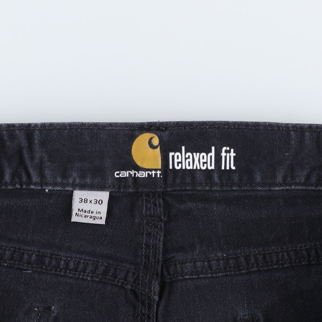Carhartt Relaxed Fit Duck Work Pants, Men's, W37 equivalent cotton black type Vintage Second Hand