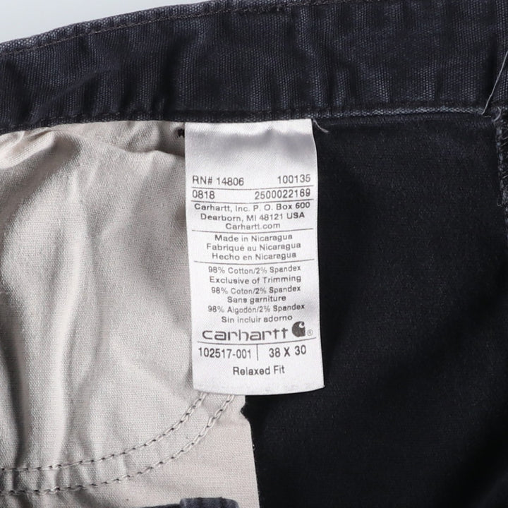 Carhartt Relaxed Fit Duck Work Pants, Men's, W37 equivalent cotton black type Vintage Second Hand