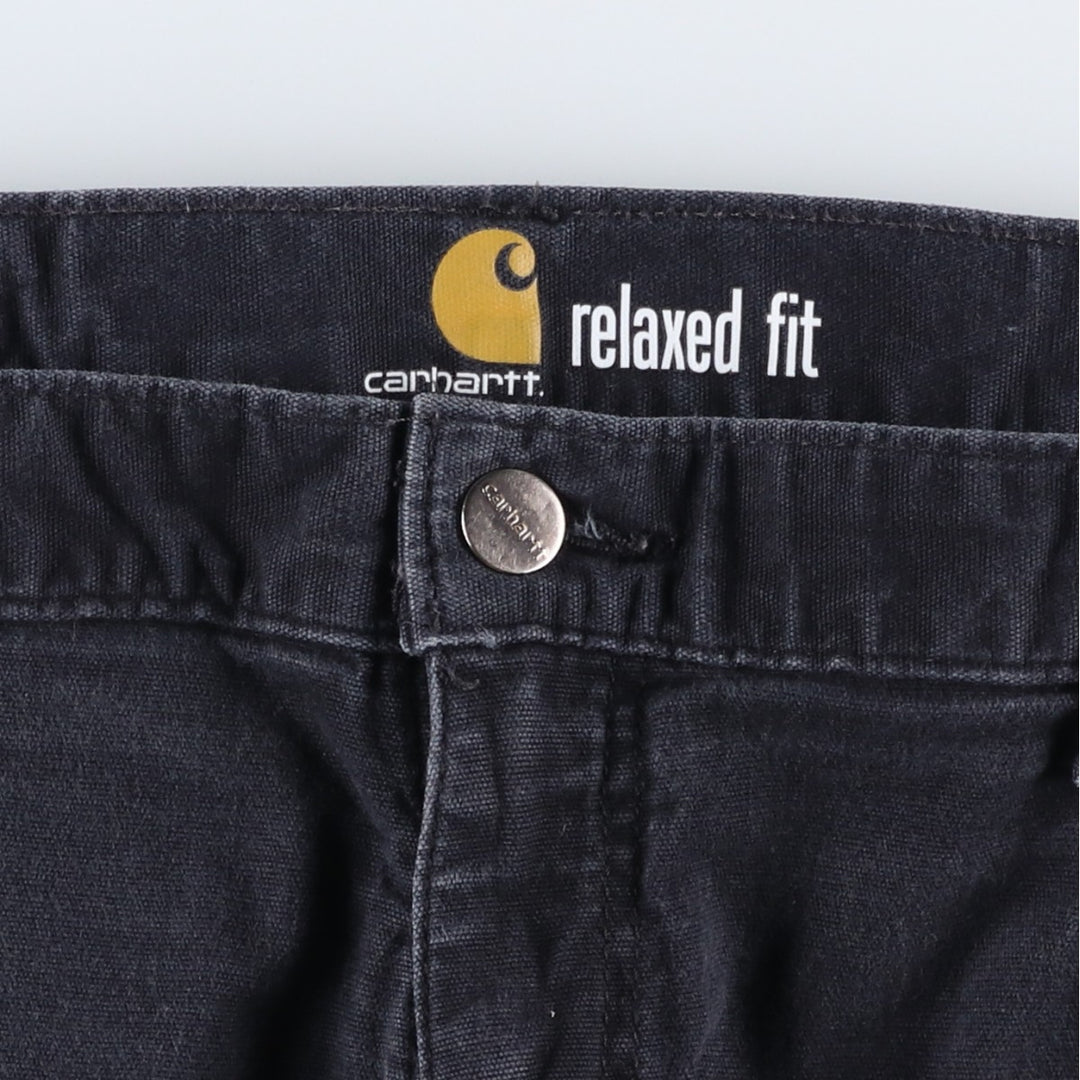 Carhartt Relaxed Fit Duck Work Pants, Men's, W37 equivalent cotton black type Vintage Second Hand
