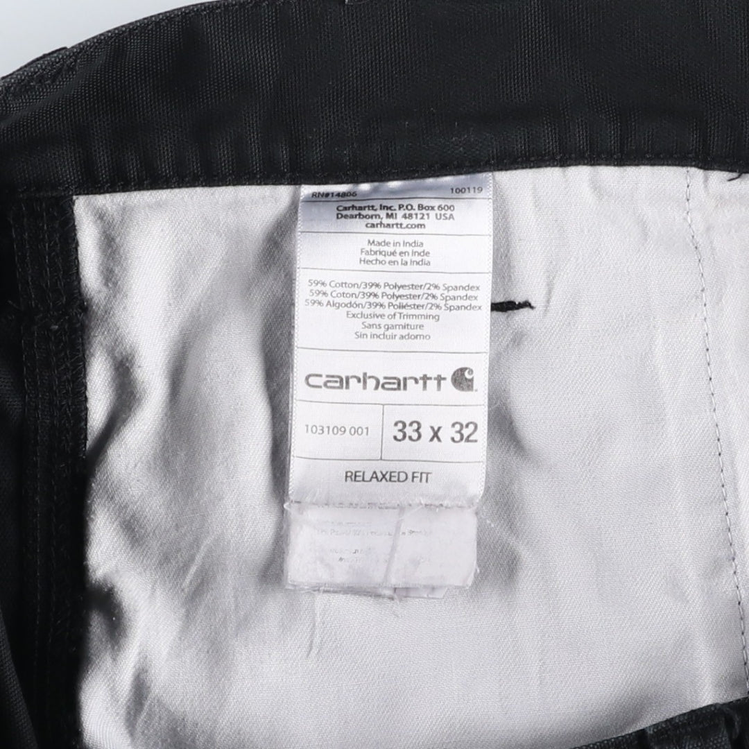 Carhartt Relaxed Fit Duck Work Pants, Men's W35 (approx.) cotton black type Vintage Second Hand