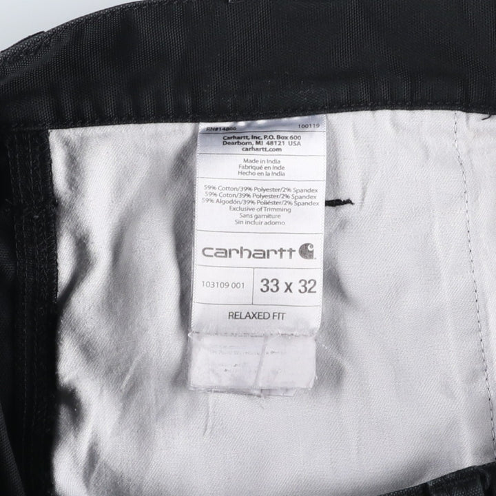 Carhartt Relaxed Fit Duck Work Pants, Men's W35 (approx.) cotton black type Vintage Second Hand