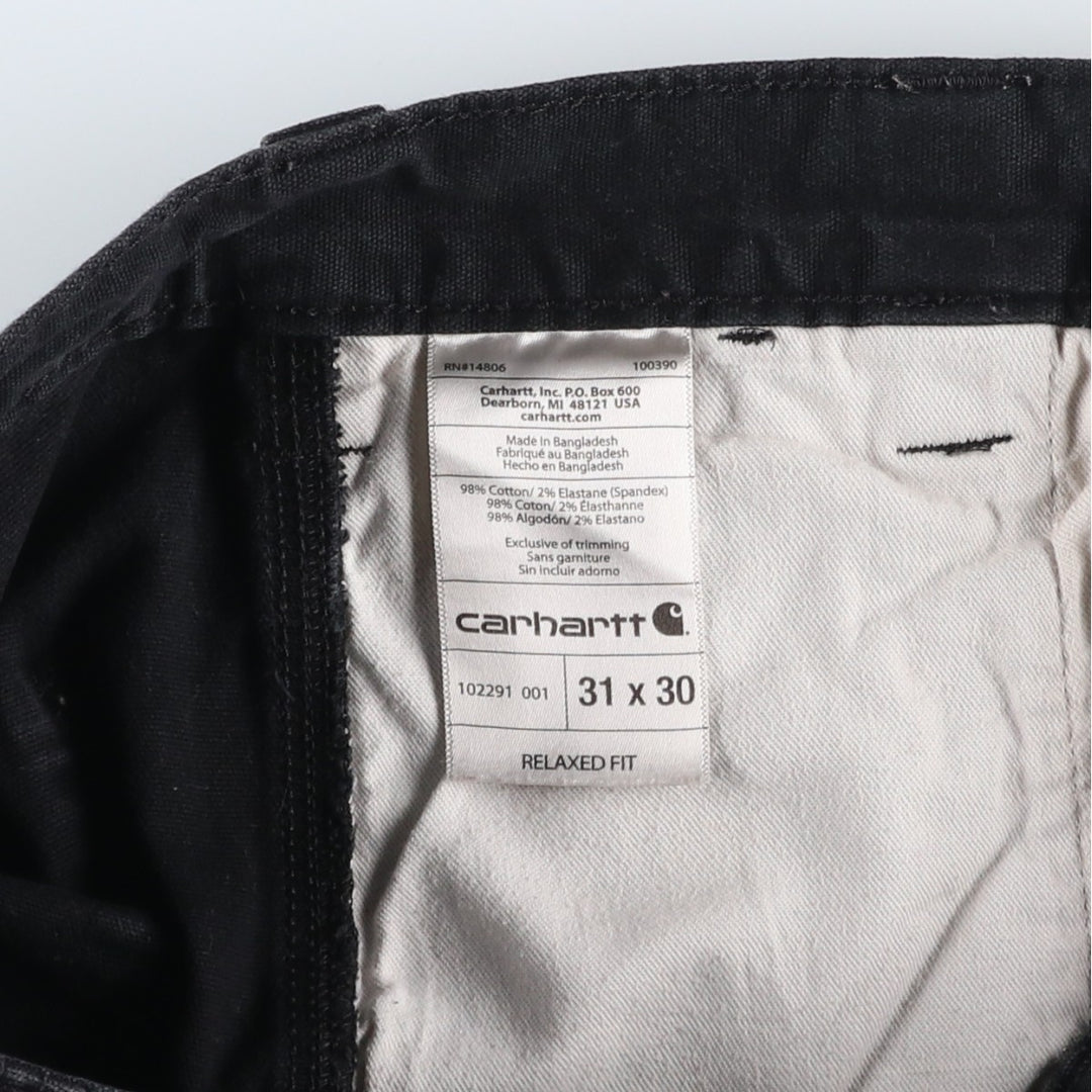 Carhartt Relaxed Fit Duck Work Pants, Men's W31 (approx.) cotton black type Vintage Second Hand