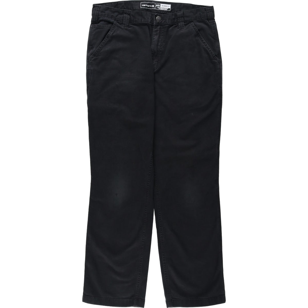 Carhartt Relaxed Fit Duck Work Pants, Men's, W34 equivalent cotton black type Vintage Second Hand