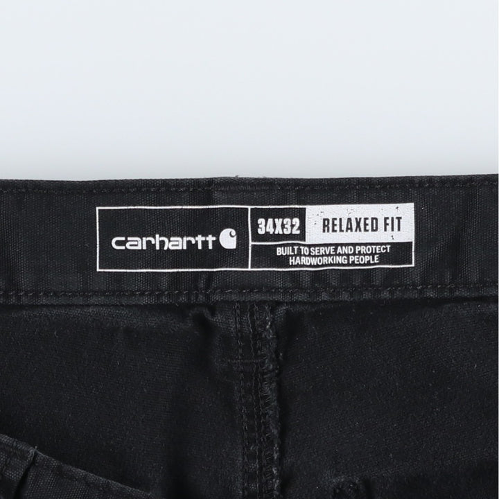 Carhartt Relaxed Fit Duck Work Pants, Men's, W34 equivalent cotton black type Vintage Second Hand