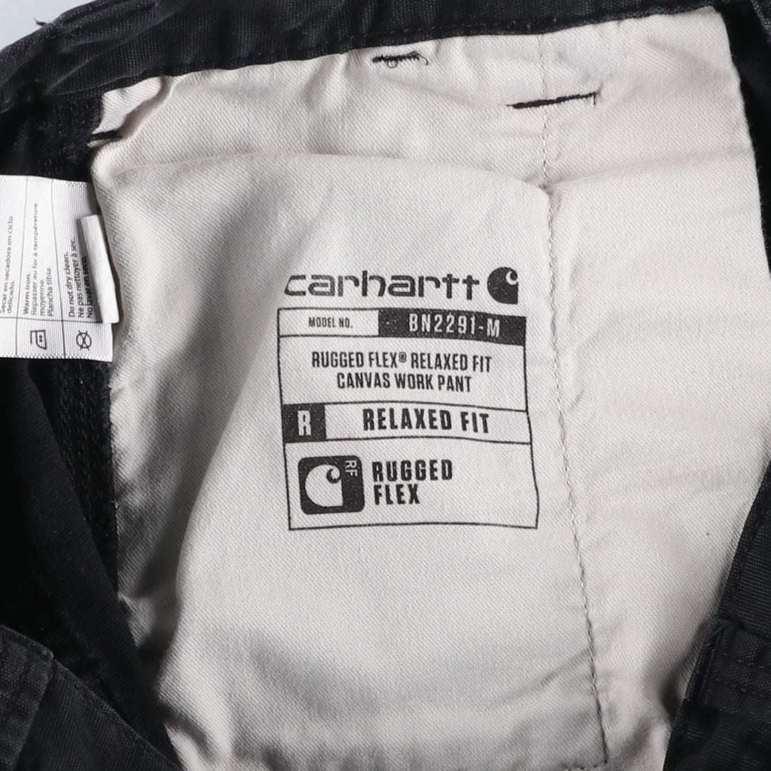 Carhartt Relaxed Fit Duck Work Pants, Men's, W34 equivalent cotton black type Vintage Second Hand