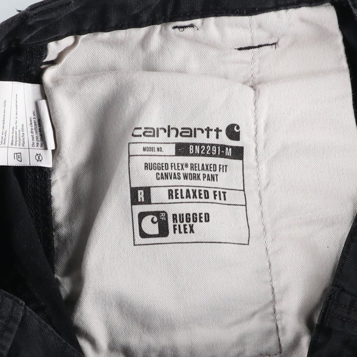 Carhartt Relaxed Fit Duck Work Pants, Men's, W34 equivalent cotton black type Vintage Second Hand