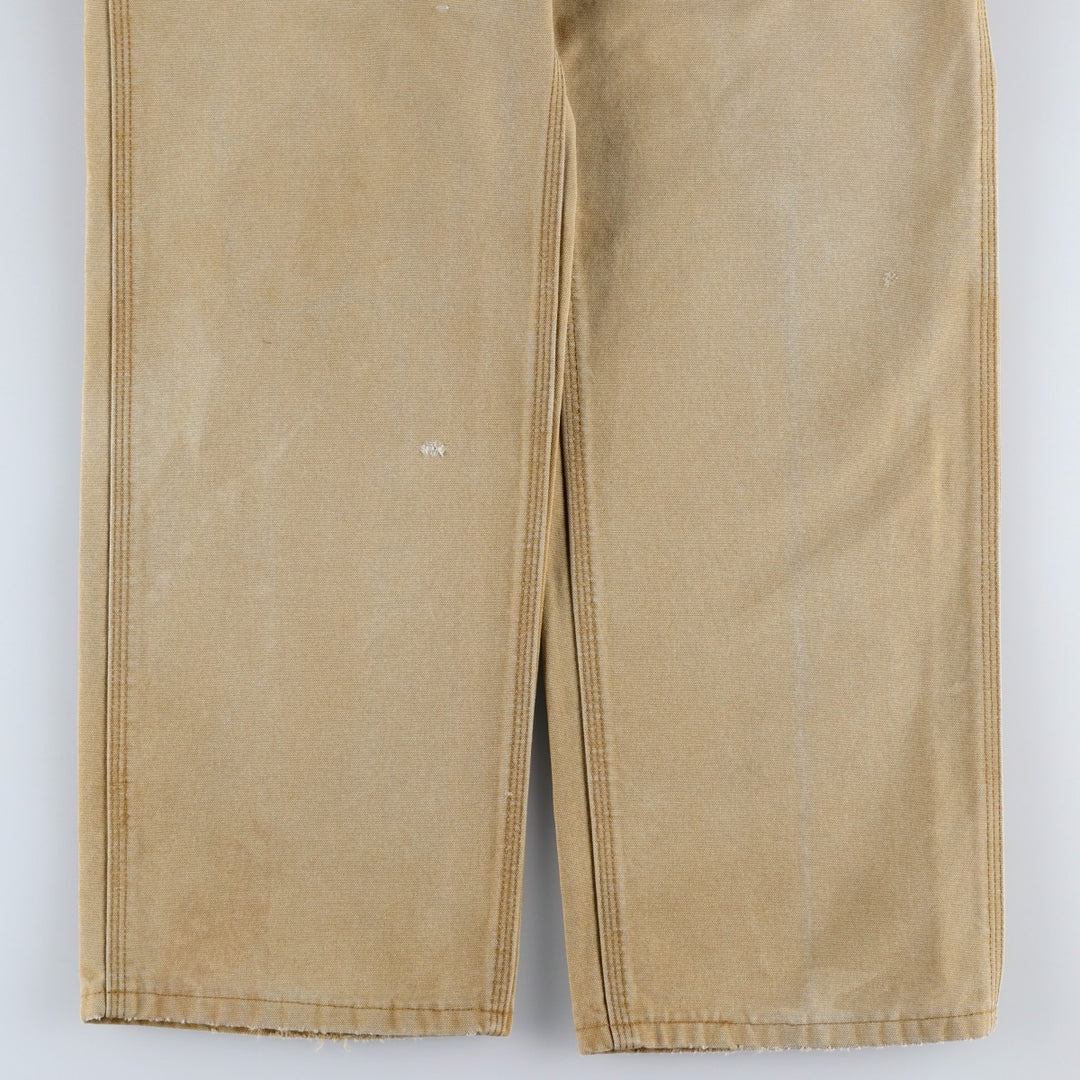 2000'S Carhartt Dungaree Fit Duck Painter Pants, Made in USA, Men's Size W32 cotton Beige type Vintage Second Hand