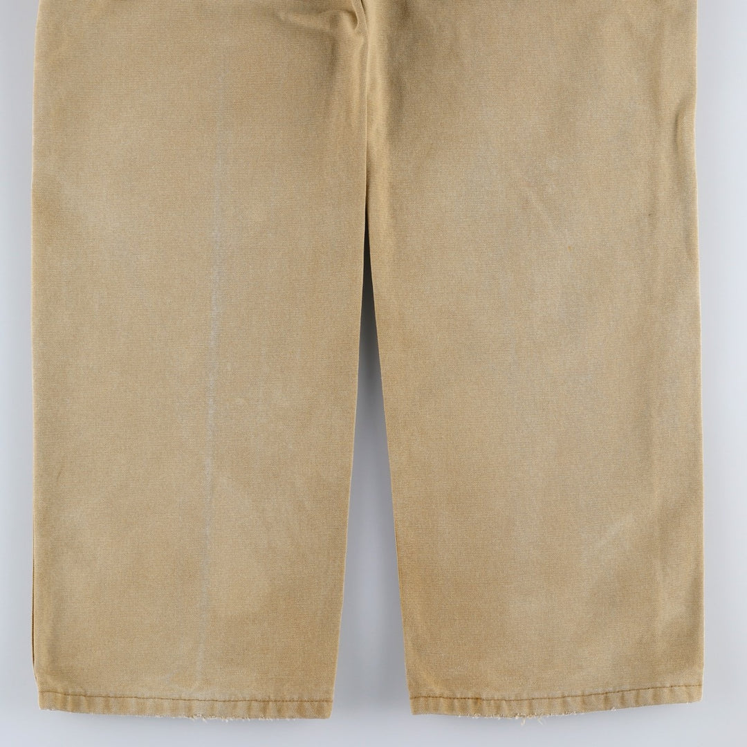 2000'S Carhartt Dungaree Fit Duck Painter Pants, Made in USA, Men's Size W32 cotton Beige type Vintage Second Hand
