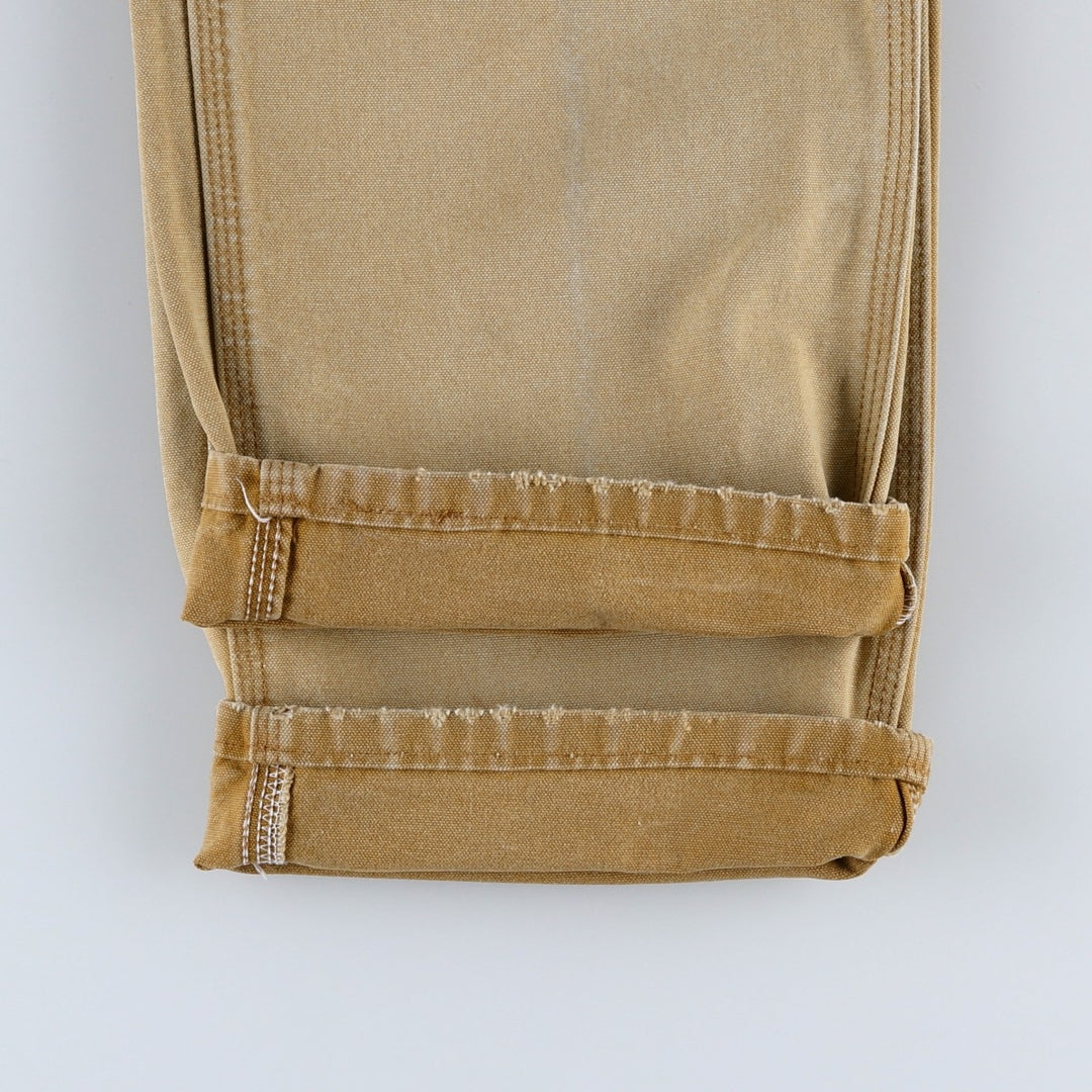 2000'S Carhartt Dungaree Fit Duck Painter Pants, Made in USA, Men's Size W32 cotton Beige type Vintage Second Hand