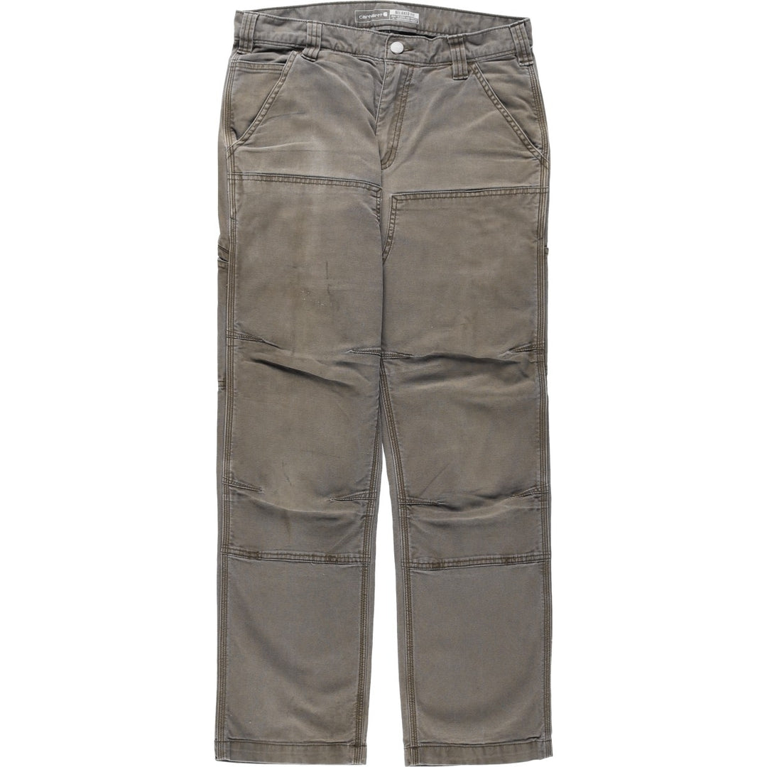 Carhartt Relaxed Fit Double Knee Duck Work Pants, Men's W30 (approx.) cotton Khaki type Vintage Second Hand
